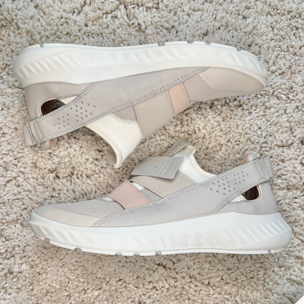 ECCO ST.1 Lite Womens NIB Slip-On Sneakers in Multicolor Gravel Leather - Picture 3 of 8